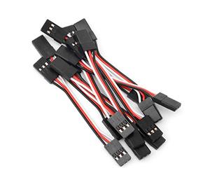 WOWOWO 10pcs 5cm Male to Male Quadcopter Extension Servo Lead Futaba JR Wire Cable New