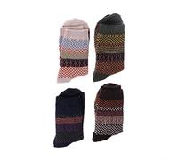 WOWOWO 4Pair Casual Mens Warm Winter Soft Thick Angora Cashmere Rabbit Wool Blend Socks