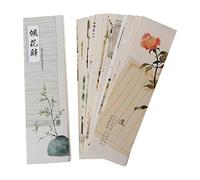 WOWOWO Bookmark 30pcs Creative Chinese Style Paper Bookmarks Painting Cards Retro Beautiful Boxed Bookmark Commemorative Gifts