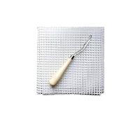 WOWOWO Free Pattern Rug Hooking Mesh Canvas Wooden Bent Latch Hook DIY Kit Tool for Tapestry Carpet Rug Making Embroidery Crafts Decor