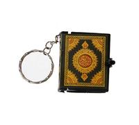 WOWOWO Keychain, Mini Ark Quran Book Design, Plastic & Paper, Islamic Theme, Unisex-Adults, Gold