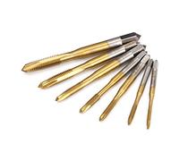 WOWOWO M2/M2.5/M3/M3.5/M4/M5/M6 HSS Metric Straight Flute Thread Screw Tap Plug Tap