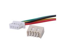 WOWOWO Mini Micro 1.25mm JST T-1 4-Pin Connector Sets with Wire x 10, Green+Red+Black+Yellow, Plastic+Metal, 1.0A, 100V DC/AC, 500V AC, -25°C ∼ +85°C