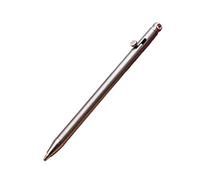 WOWOWO Multifunction Mini Keychain Bolt Action Pen Stainless Steel EDC Ballpoint Pen