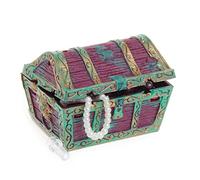 WOWOWO Treasure Chest Shaped Aquarium Air Action Ornament Fish Tank Aquascaping Decor