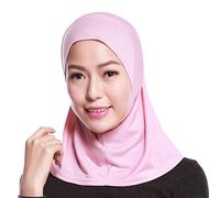 WOWOWO Womens Hijab Muslim Cotton Mini Hijab Head Scarf Solid Color Full Cover Inner Cap Wrap Shawl Turban