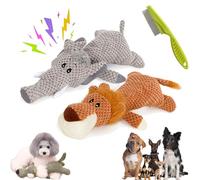 Wowpetsmart Invincible Chewanimals, Wowpetsmart for Heavy Chewers, Calming Elephant Toy for Dogs Small, Dog Chew Toys for Pet Anxiety Relief, Built-in Sound and Teeth Cleaning (Elephant, Lion)