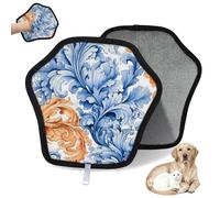 WowPrint 3d Art Feather Pet Hair Removal Glove for Cat Dog Reusable Electrostatic Pet Hair Gloves Brush Tool for Couch Clothing Carpet Furniture Car Seat 2 Pack