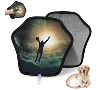 WowPrint 3d Galaxy Basketball Player Pet Hair Removal Glove for Cat Dog Reusable Electrostatic Pet Hair Gloves Brush Tool for Couch Clothing Carpet Furniture Car Seat 2 Pack