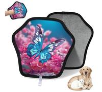 WowPrint Animal Butterfly Flower Pattern Pet Hair Removal Glove for Cat Dog Reusable Electrostatic Pet Hair Gloves Brush Tool for Couch Clothing Carpet Furniture Car Seat 1 Pack