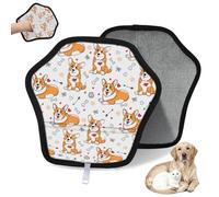 WowPrint Animal Corgi Dogs Pet Hair Removal Glove for Cat Dog Dog Cute Reusable Electrostatic Pet Hair Gloves Brush Tool for Couch Clothing Carpet Furniture Car Seat 1 Pack