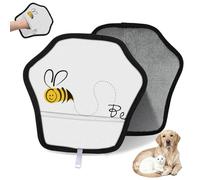 WowPrint Animal Cute Bee Pet Hair Removal Glove for Cat Dog Pattern Bee Reusable Electrostatic Pet Hair Gloves Brush Tool for Couch Clothing Carpet Furniture Car Seat 2 Pack