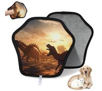 WowPrint Antiquity Forest Animal Dinosaur Pet Hair Removal Glove for Cat Dog Reusable Electrostatic Pet Hair Gloves Brush Tool for Couch Clothing Carpet Furniture Car Seat 2 Pack