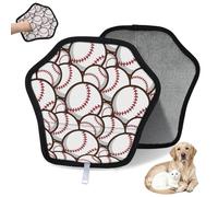 WowPrint Baseball Sport Ball Pattern Pet Hair Removal Glove for Cat Dog Reusable Electrostatic Pet Hair Gloves Brush Tool for Couch Clothing Carpet Furniture Car Seat 1 Pack