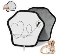 WowPrint Bee Pet Hair Removal Glove for Cat Dog Bee Hearts Reusable Electrostatic Pet Hair Gloves Brush Tool for Couch Clothing Carpet Furniture Car Seat 2 Pack