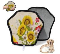 WowPrint Bee Sunflower_1018433518 Pet Hair Removal Glove for Cat Dog Reusable Electrostatic Pet Hair Gloves Brush Tool for Couch Clothing Carpet Furniture Car Seat 2 Pack