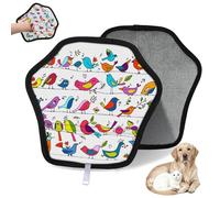 WowPrint Bird Chicken Music Notes Pet Hair Removal Glove for Cat Dog Animal Bird Reusable Electrostatic Pet Hair Gloves Brush Tool for Couch Clothing Carpet Furniture Car Seat 1 Pack