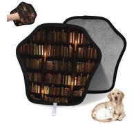 WowPrint Bookshelf Book Pet Hair Removal Glove for Cat Dog Library Book Reusable Electrostatic Pet Hair Gloves Brush Tool for Couch Clothing Carpet Furniture Car Seat 1 Pack