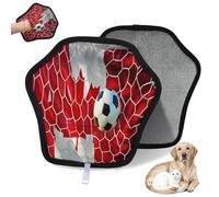 WowPrint Canadian Flag Football Pet Hair Removal Glove for Cat Dog Reusable Electrostatic Pet Hair Gloves Brush Tool for Couch Clothing Carpet Furniture Car Seat 2 Pack