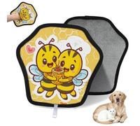 WowPrint Cartoon Cute Bee Honey Pet Hair Removal Glove for Cat Dog Reusable Electrostatic Pet Hair Gloves Brush Tool for Couch Clothing Carpet Furniture Car Seat 1 Pack