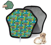 WowPrint Cartoon Frogs Pet Hair Removal Glove for Cat Dog Funny Love Frogs Reusable Electrostatic Pet Hair Gloves Brush Tool for Couch Clothing Carpet Furniture Car Seat 2 Pack