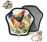 WowPrint Chicken Rooster Animals Pet Hair Removal Glove for Cat Dog Rooster Hens Reusable Electrostatic Pet Hair Gloves Brush Tool for Couch Clothing Carpet Furniture Car Seat 1 Pack