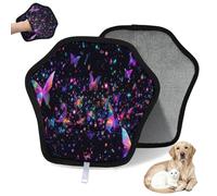 WowPrint Colorful Butterflies Stars Pet Hair Removal Glove for Cat Dog Reusable Electrostatic Pet Hair Gloves Brush Tool for Couch Clothing Carpet Furniture Car Seat 2 Pack