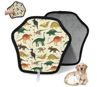 WowPrint Colorful Cartoon Dinos Pet Hair Removal Glove for Cat Dog Cute Dinosaur Reusable Electrostatic Pet Hair Gloves Brush Tool for Couch Clothing Carpet Furniture Car Seat 1 Pack