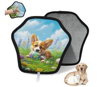 WowPrint Corgi Dog Easter Egg Pet Hair Removal Glove for Cat Dog Reusable Electrostatic Pet Hair Gloves Brush Tool for Couch Clothing Carpet Furniture Car Seat 1 Pack