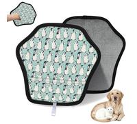 WowPrint Cute Animals Penguins Pet Hair Removal Glove for Cat Dog Penguins Reusable Electrostatic Pet Hair Gloves Brush Tool for Couch Clothing Carpet Furniture Car Seat 2 Pack