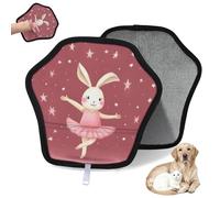 WowPrint Cute Ballet Bunny Rabbit Pet Hair Removal Glove for Cat Dog Reusable Electrostatic Pet Hair Gloves Brush Tool for Couch Clothing Carpet Furniture Car Seat 1 Pack