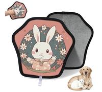 WowPrint Cute Cartoon Rabbit Flower Pet Hair Removal Glove for Cat Dog Reusable Electrostatic Pet Hair Gloves Brush Tool for Couch Clothing Carpet Furniture Car Seat 1 Pack