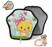 WowPrint Cute Chicken Flower Butterflie Pet Hair Removal Glove for Cat Dog Cute Reusable Electrostatic Pet Hair Gloves Brush Tool for Couch Clothing Carpet Furniture Car Seat 1 Pack