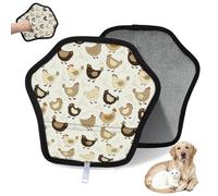 WowPrint Cute Hens Pet Hair Removal Glove for Cat Dog Hens Chicken Reusable Electrostatic Pet Hair Gloves Brush Tool for Couch Clothing Carpet Furniture Car Seat 1 Pack