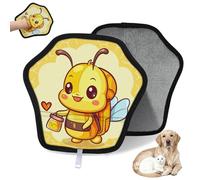 WowPrint Cute Honey Bee Pet Hair Removal Glove for Cat Dog Reusable Electrostatic Pet Hair Gloves Brush Tool for Couch Clothing Carpet Furniture Car Seat 2 Pack
