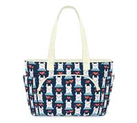 WowPrint Cute Love Alpaca Tote Bag for Women Llama Alpaca Handbag Lightweight Quilted Puffer Tote Bags Large Zip Briefcase Shoulder Bag for Travel Work Gym