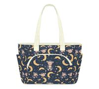 WowPrint Cute Monkey Tote Bag for Women Handbag Lightweight Quilted Puffer Tote Bags Large Zip Briefcase Shoulder Bag for Travel Work Gym