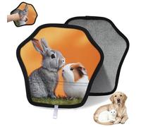 WowPrint Cute Rabbit Guinea Pig Pet Hair Removal Glove for Cat Dog Reusable Electrostatic Pet Hair Gloves Brush Tool for Couch Clothing Carpet Furniture Car Seat 1 Pack
