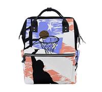 WowPrint Diaper Tote Bag Basketball Sport Player Nappy Bag Large Capacity Organiser Multifunction Travel Backpack for Baby Care