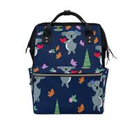 WowPrint Diaper Tote Bag Cute Koala Nappy Bag Large Capacity Organiser Multifunction Travel Backpack for Baby Care