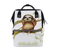 WowPrint Diaper Tote Bag Cute Sloth on The Tree Nappy Bag Large Capacity Organiser Multifunction Travel Backpack for Baby Care