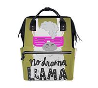 WowPrint Diaper Tote Bag Funny Animal Llama Nappy Bag Large Capacity Organiser Multifunction Travel Backpack for Baby Care