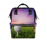 WowPrint Diaper Tote Bag Golf Sport Ball Nappy Bag Large Capacity Organiser Multifunction Travel Backpack for Baby Care