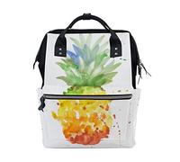 WowPrint Diaper Tote Bag Pineapple Art Painting Nappy Bag Large Capacity Organiser Multifunction Travel Backpack for Baby Care