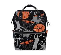WowPrint Diaper Tote Bag Sport Player Basketball Nappy Bag Large Capacity Organiser Multifunction Travel Backpack for Baby Care