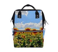 WowPrint Diaper Tote Bag Sunflower Flower Nappy Bag Large Capacity Organiser Multifunction Travel Backpack for Baby Care