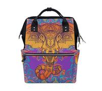 WowPrint Diaper Tote Bag Tribal Indian Elephant Nappy Bag Large Capacity Organiser Multifunction Travel Backpack for Baby Care