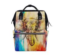 WowPrint Diaper Tote Bag Tribal Indian Elephant Nappy Bag Large Capacity Organiser Multifunction Travel Backpack for Baby Care