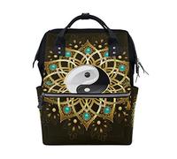 WowPrint Diaper Tote Bag Tribal Tai Chi Mandala Nappy Bag Large Capacity Organiser Multifunction Travel Backpack for Baby Care