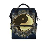 WowPrint Diaper Tote Bag Tribal Tai Chi Mandala Nappy Bag Large Capacity Organiser Multifunction Travel Backpack for Baby Care